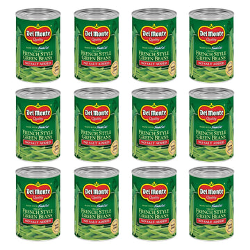 Del Monte FRESH CUT BLUE LAKE French Style Green Beans, No Salt Added Canned Vegetables, 12 Pack, 14.5 oz Can