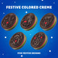 OREO Red and Green Festive Colored Creme Chocolate Sandwich Cookies  Limited Edition Holiday Cookies  14 Snack Packs (1 Per Pack)