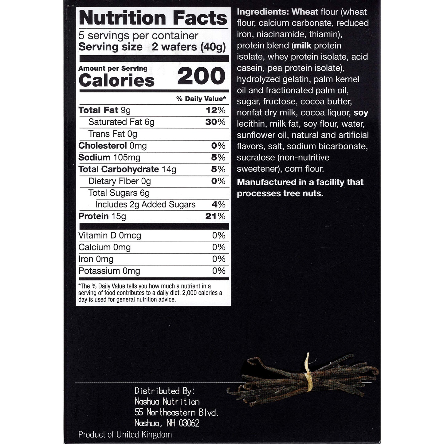 Proti-Thin High Protein Vanilla Wafer Squares, 15g Protein, Low Calorie, 5 Count Box