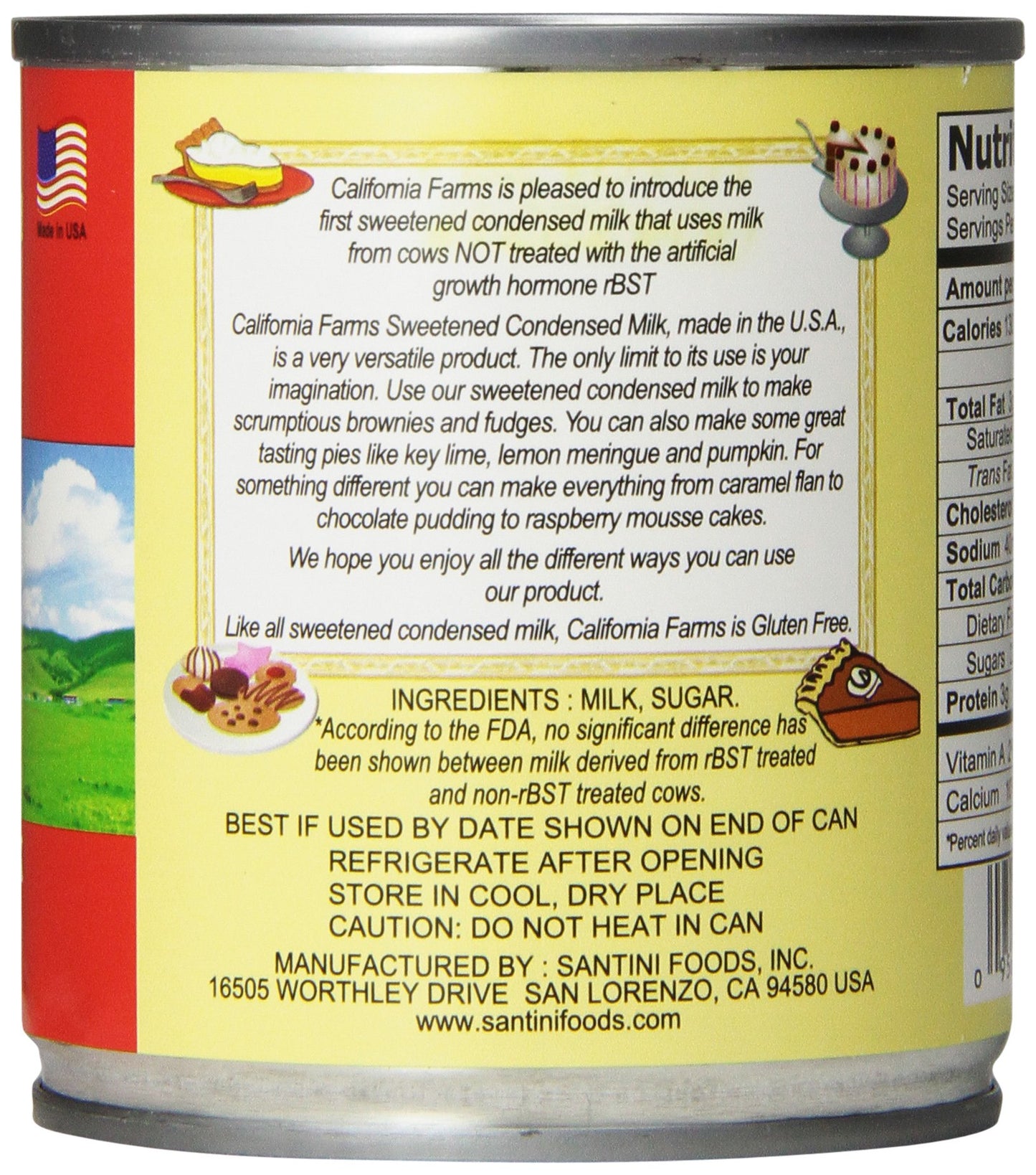 California Farms Sweetened Condensed Milk, 14 Oz