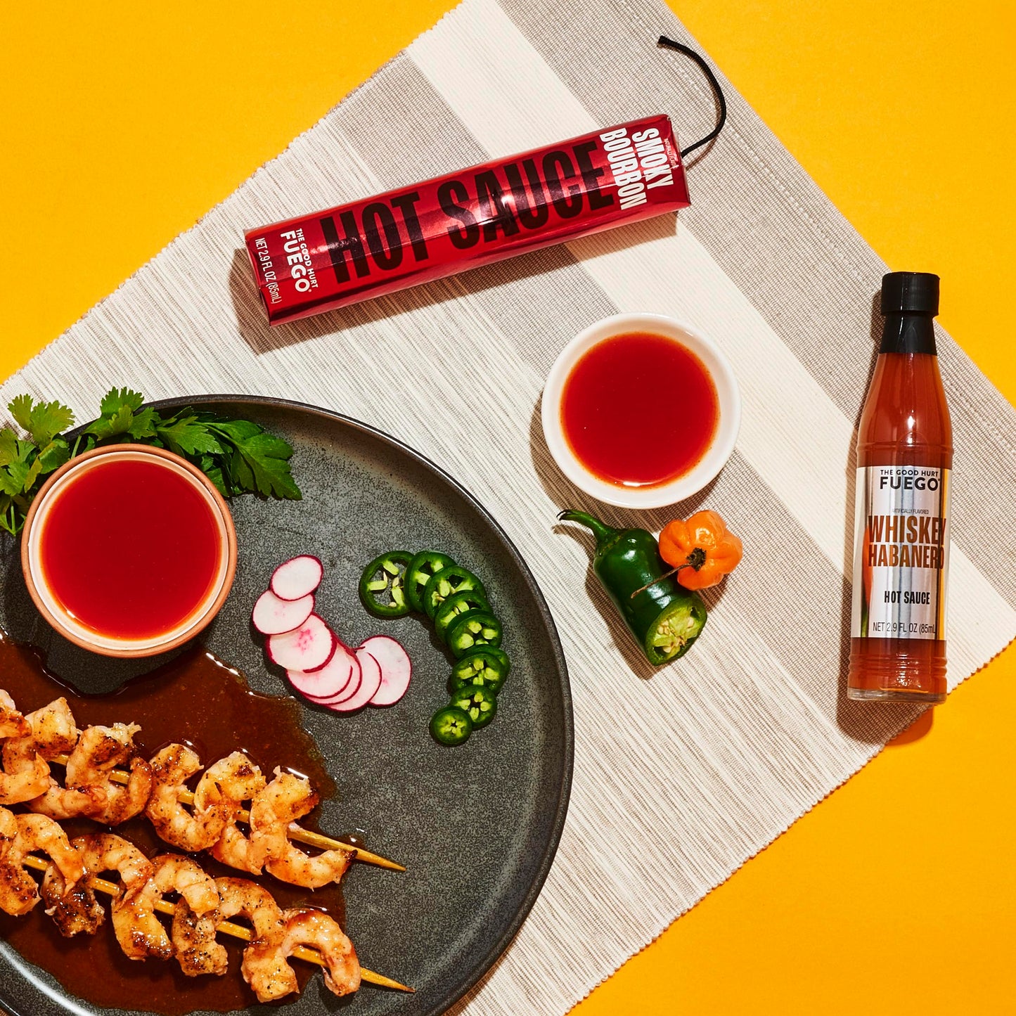 The Good Hurt Fuego, Hot Sauce Sampler Gift Set, Includes 7 Bottles In Exotic Flavors, Hot Sauce Variety Pack With Habanero, Ghost Pepper, Smoky Spirit-Inspired Flavor, Great For Men, Holiday Or Christmas Gift Idea