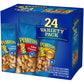 Planters Variety Packs (Salted Cashews, Salted Peanuts & Honey Roasted Peanuts), 24 Packs - Individual Bags Of On-The-Go Nut Snacks - No Cholesterol Or Trans Fats - Source Of Fiber And Healthy Fats