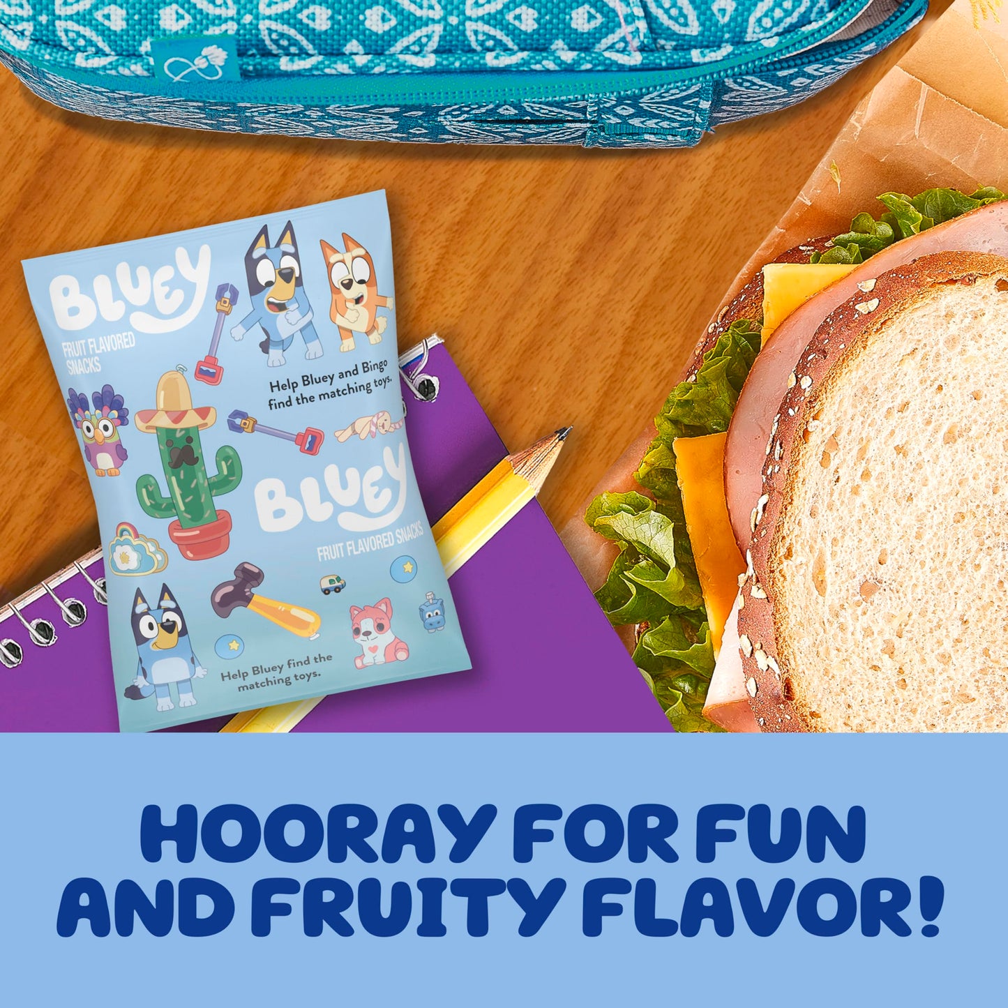 Bluey Fruit Flavored Snacks, Gluten Free, Kids Snacks, Family Pack, 40 Ct, 32 oz