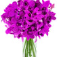 KaBloom Flowers - The Ultimate Purple Bouquet of 20 Purple Orchids with Vase .Gift for Birthday, Anniversary, Thank You, Valentine, Mother’s Day Fresh Flowers