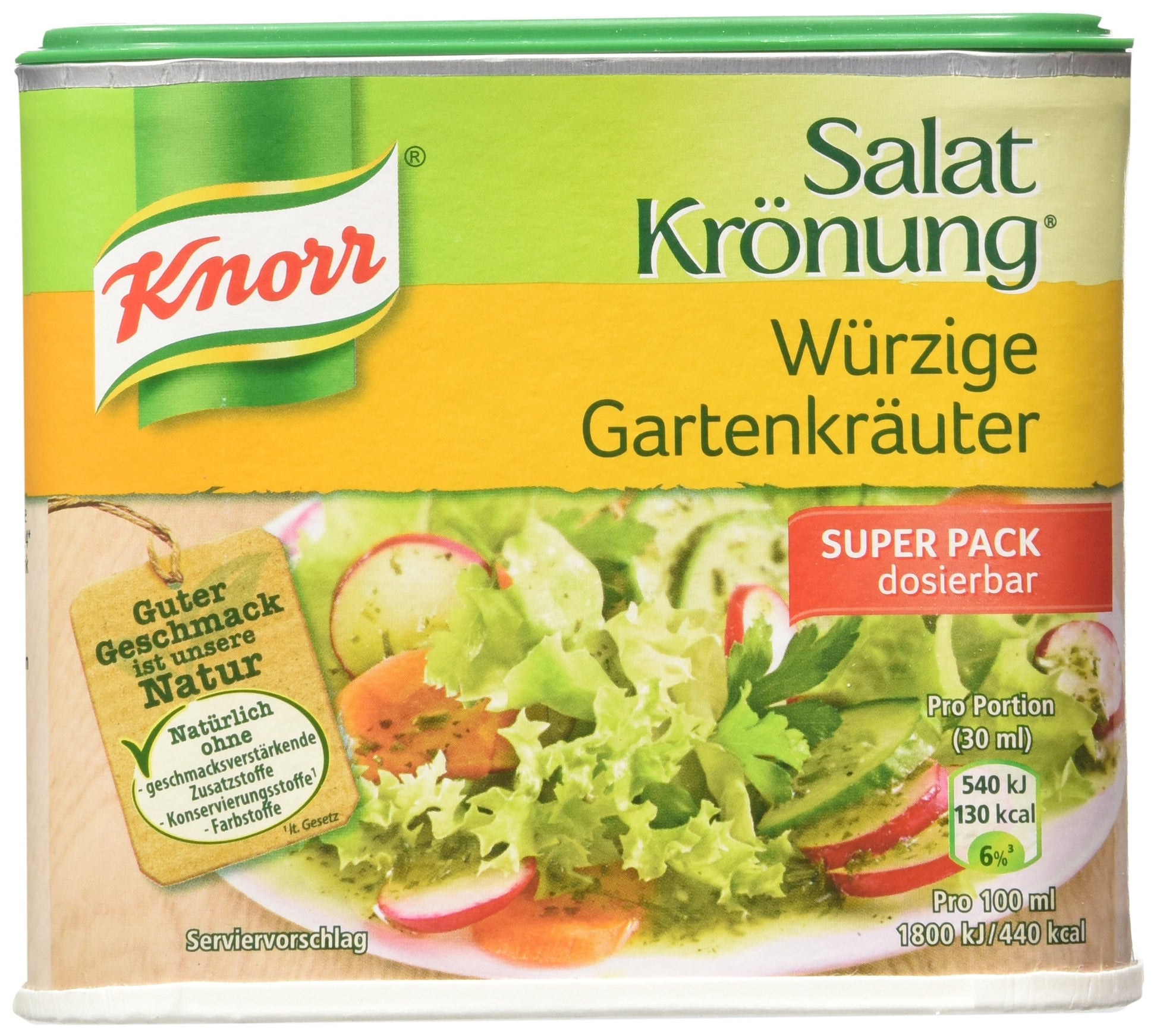 Knorr Salat Kroenung Gartenkraueter (Garden Herbs Vinaigrette Mix) -Container For 2.1 L