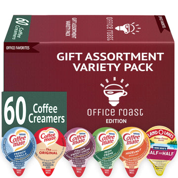 Variety Pack Creamers Liquid Creamer Singles | Gift Assortment Box | Coffee Cream, Original, French Vanilla, Italian Sweet Creme