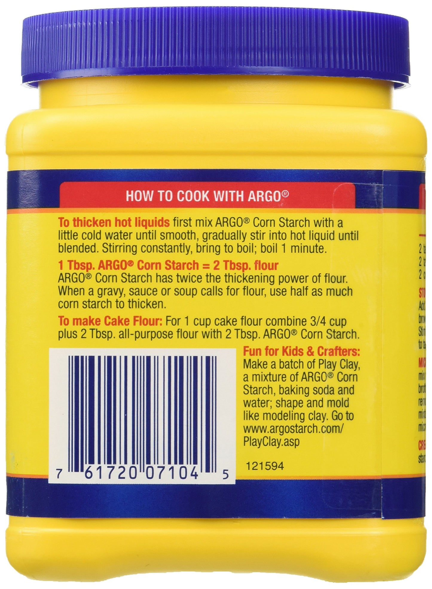 Argo 100% Pure Corn Starch, 16 Oz, Pack Of 2