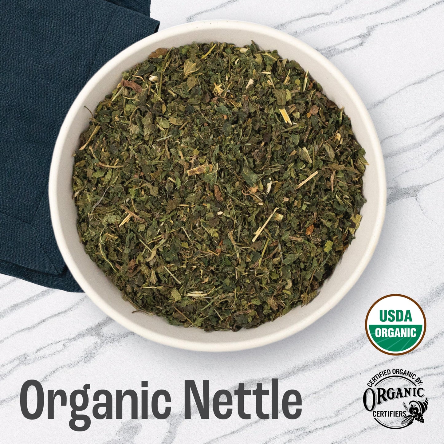 J MAC BOTANICALS Organic Nettle Leaf Herbal Tea - 16 oz Bulk Bag, Certified USDA Organic, Dried Urtica dioica Tea
