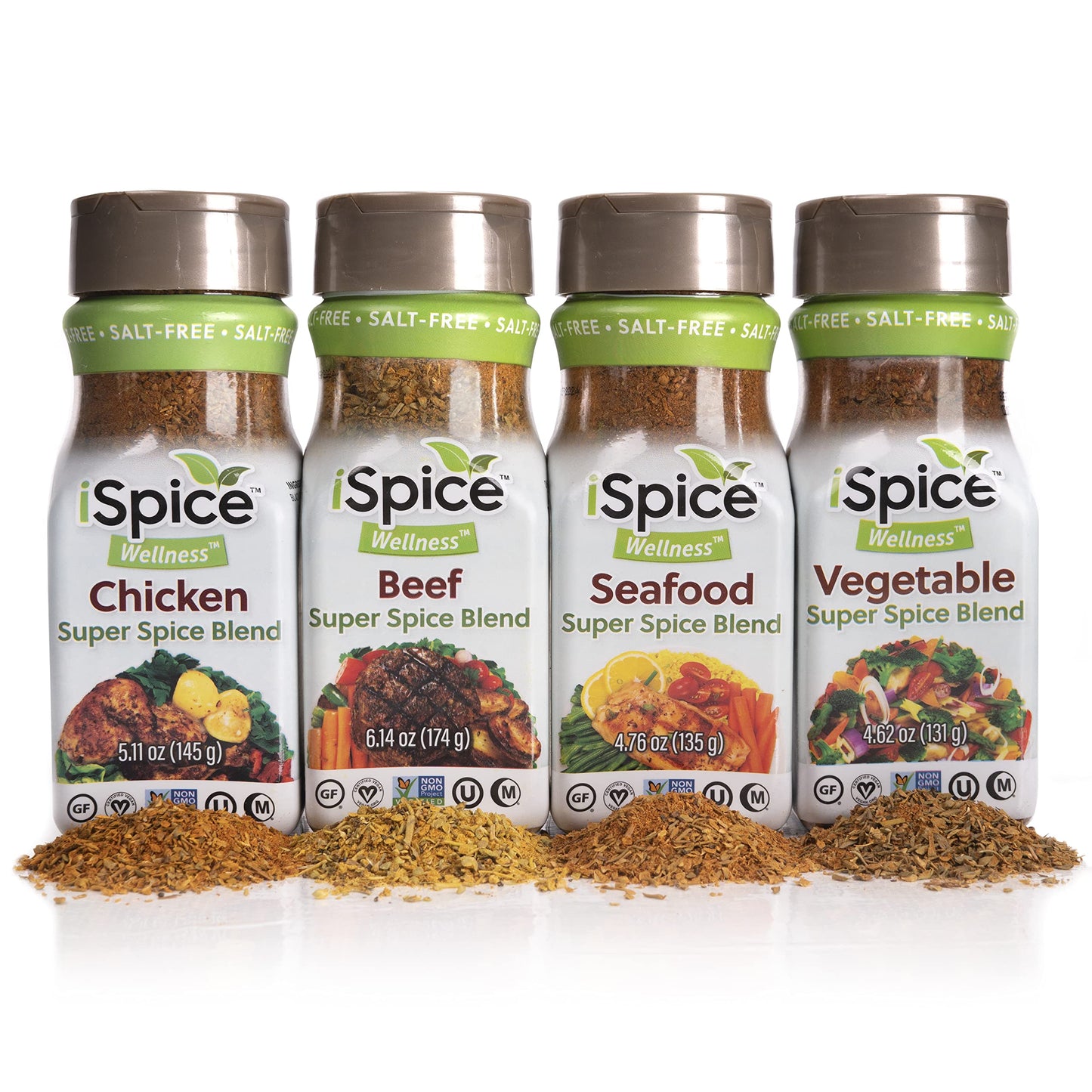 Ispice - Salt-Free | Sugar Free | 100% Pure Wellness Salad Seasoning Fat Free Super Spice Blend | All Natural | Ready To Use As