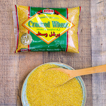 Ziyad Cracked Wheat Number 2 Medium Bulgur, Bread Filler Perfect For Bread Crumbs, Oats, Tabouli, Kibbeh, Curries! 32Oz