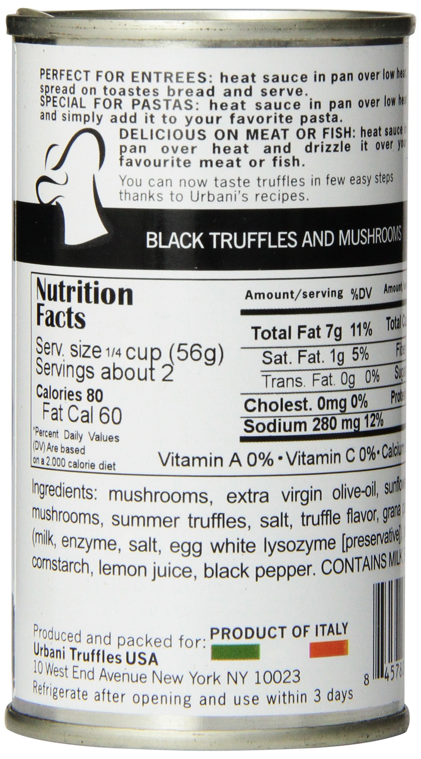 Urbani Truffles, Black Truffles and Mushrooms Sauce - Italian Gourmet Fusion | Ideal for Pasta, Fish and Grilled Meats | All Nat