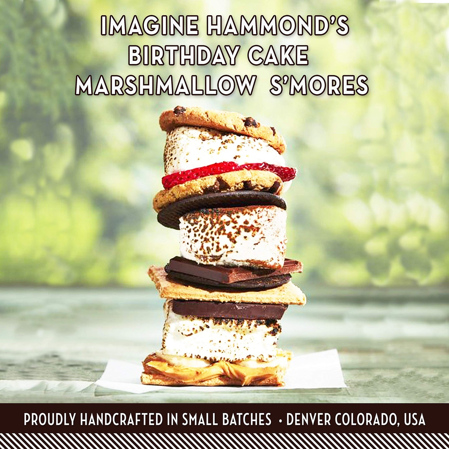 H nds Candies Gourmet Marshmallows - Birthday Cake, Gluten-Free, Kosher, 4 Pack