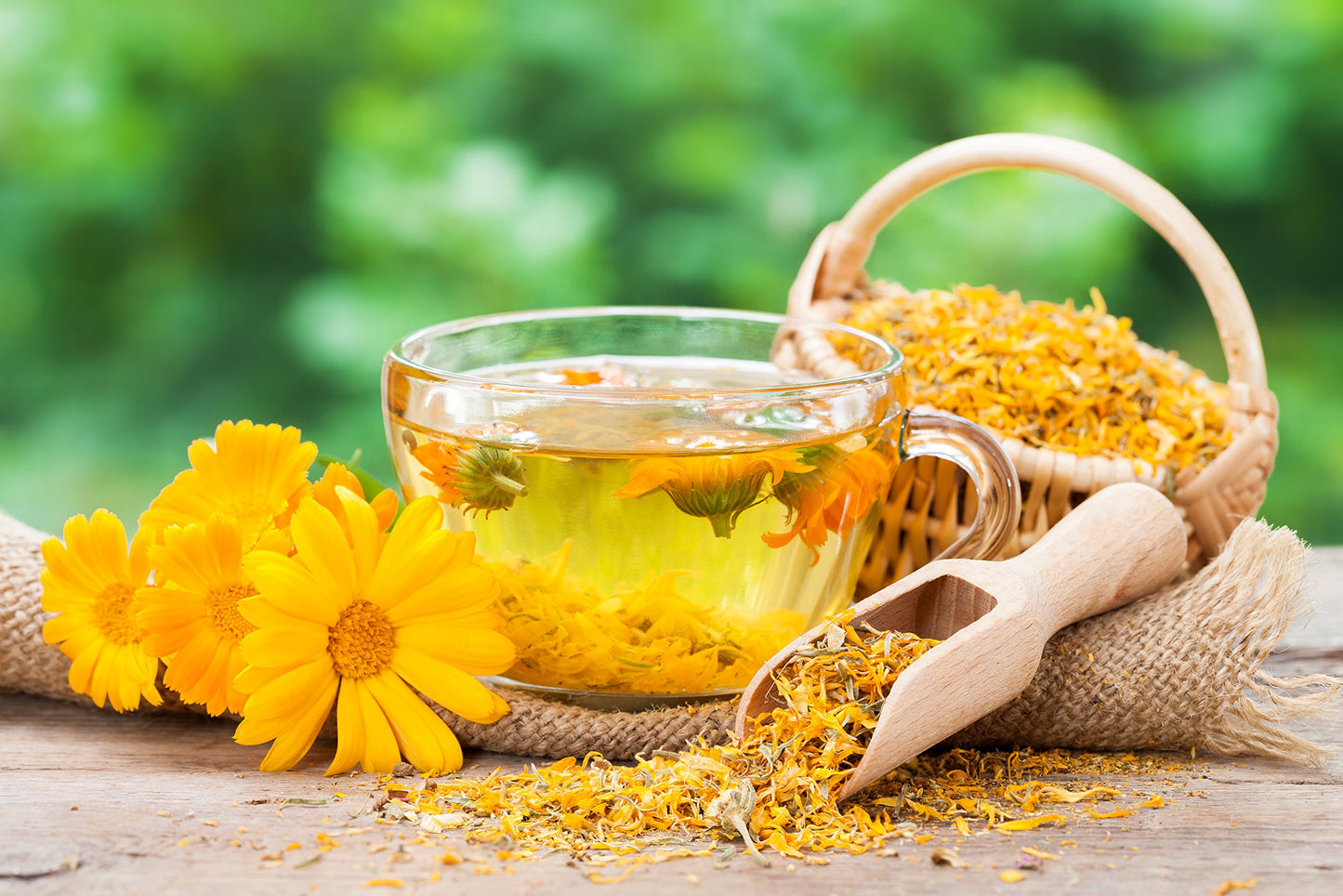 Calendula Tea 1LB (16Oz) 100% CERTIFIED Organic Whole Flower Calendula Herbal Tea (Calendula Officinalis)  Caffeine Free in 1 lbs. Bulk Resealable Kraft BPA free Bags from U.S. Wellness