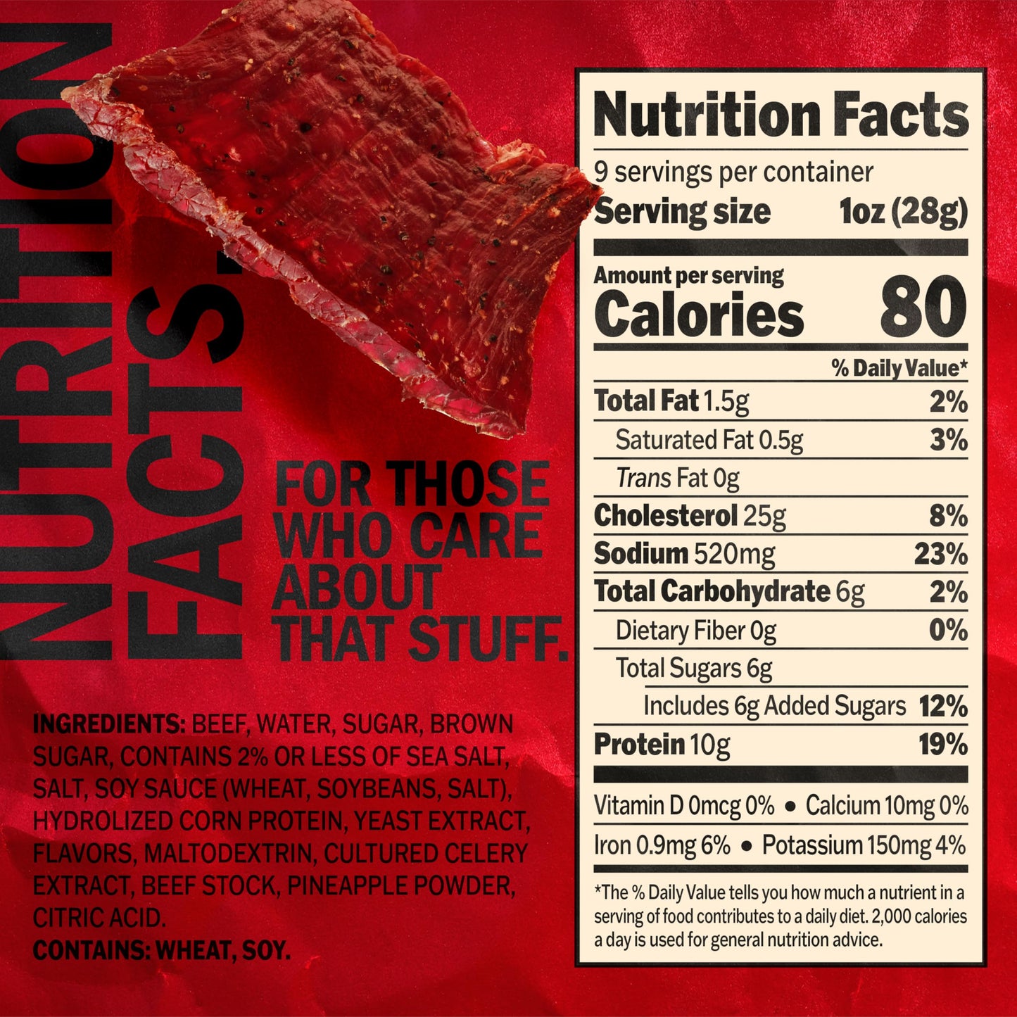 Jack Links Beef Jerky Original - 9 Oz (Pack of 2) - Flavorful Protein Snacks with 10g Protein per Serving
