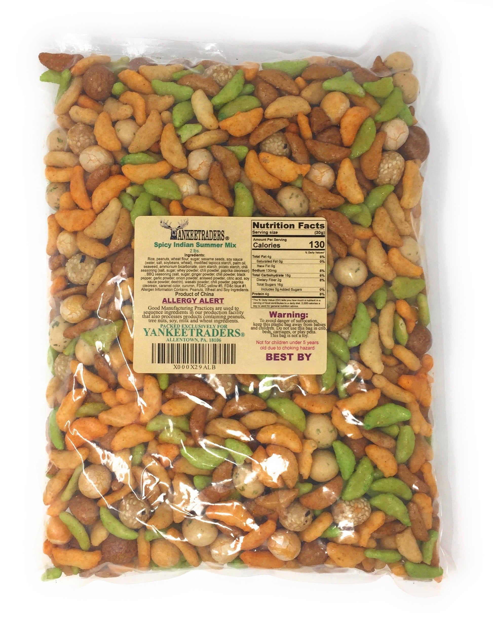 YANKEETRADERS Spicy Indian Summer Oriental Rice Snack Mix - 32 Ounce Bag