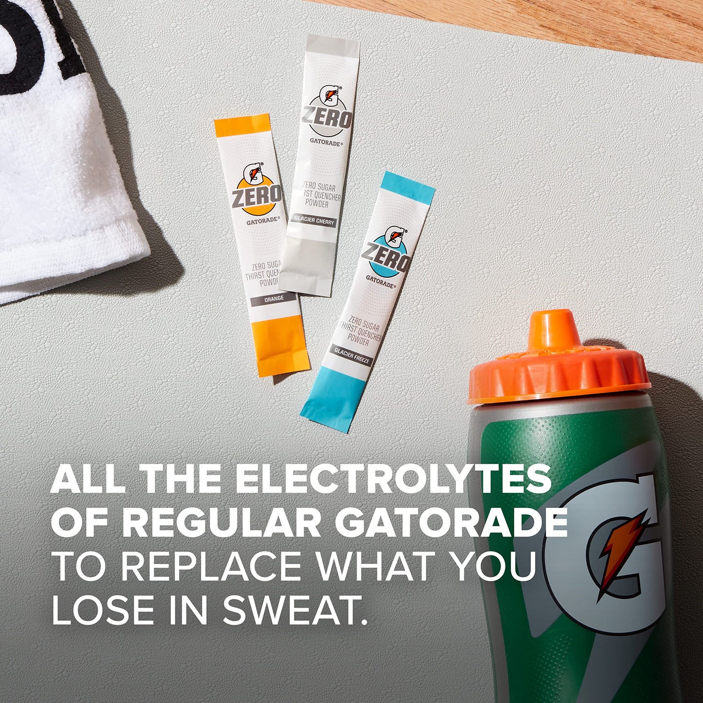 Gatorade G Zero Sports Drink Mix Powder Packets, Lemon Lime, Electrolyte Powder Drink Mix for Hydration, Zero Sugar, Total 120 P
