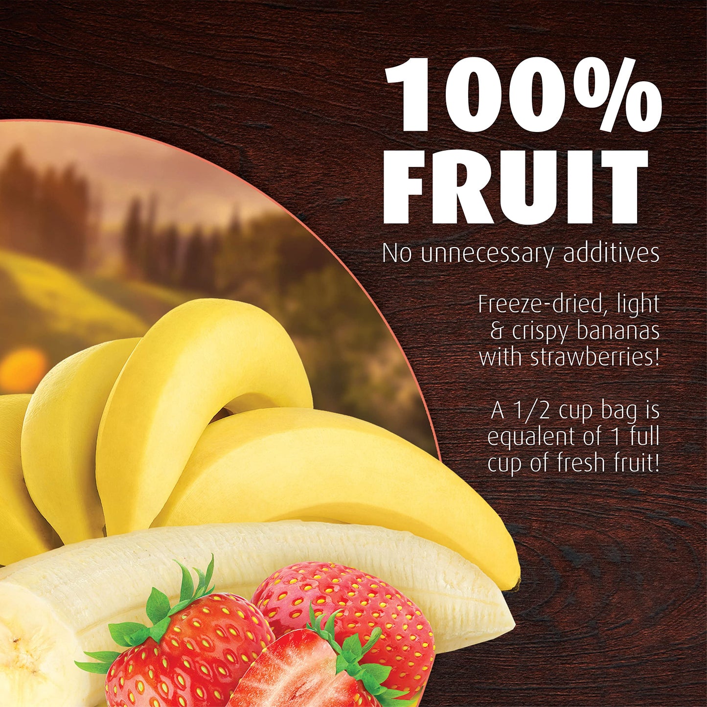 Brothers All Natural Disney Freeze Dried Fruit Crisps, Banana Strawberry, 0.42 Oz (Pack of 12), Made with 100% Fruit, Gluten Fre