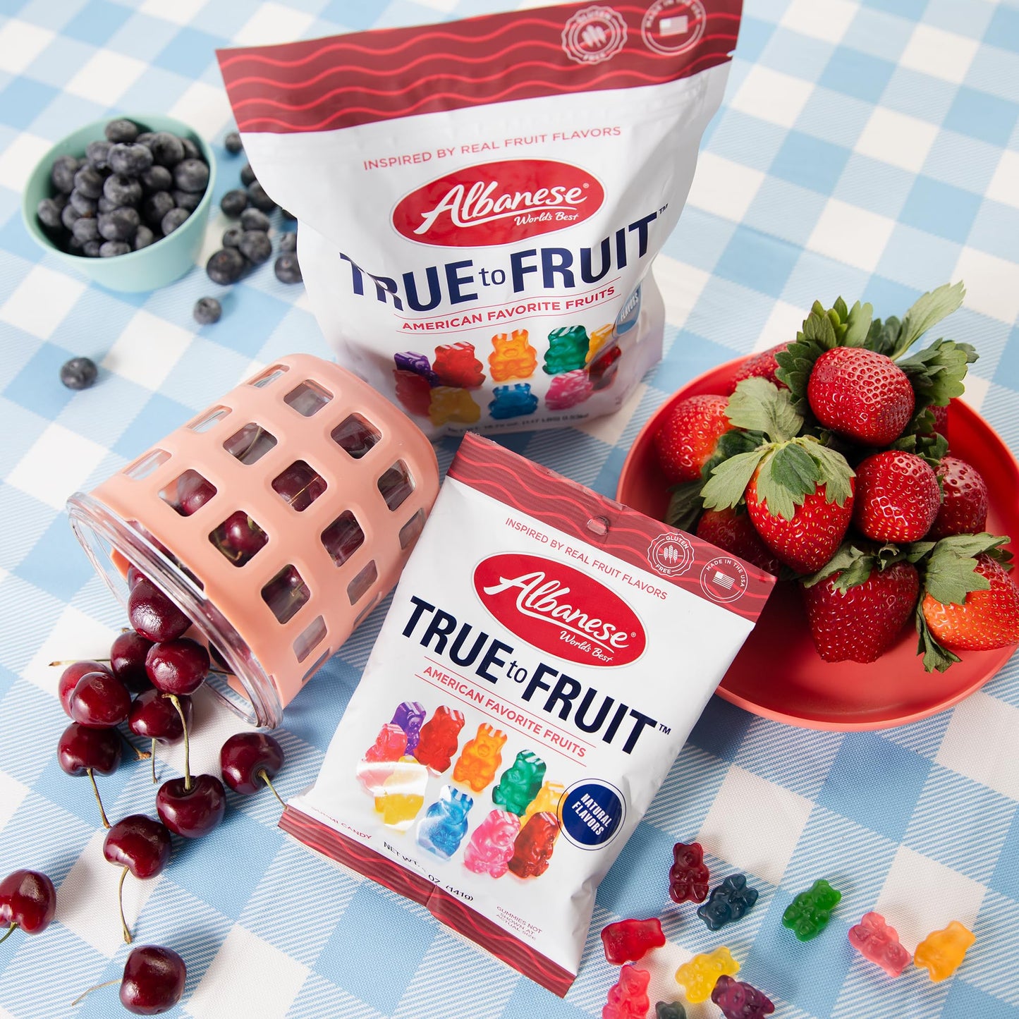 Albanese American Favorite Fruits Gummies – 18.75oz Bag of Red Candy
