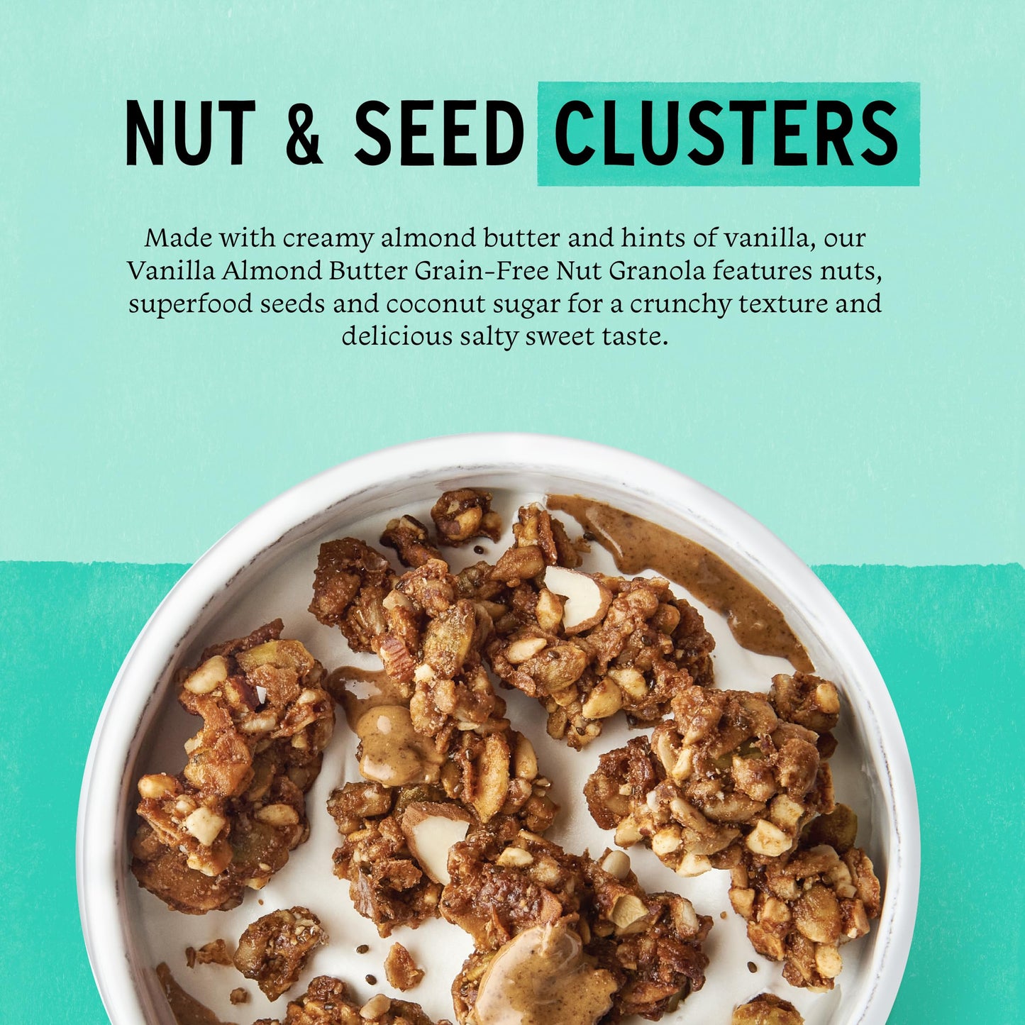 Purely Elizabeth, Vanilla Almond Butter, Keto Granola with MCT Oil, Grain-Free (3 Ct, 8oz Bags)