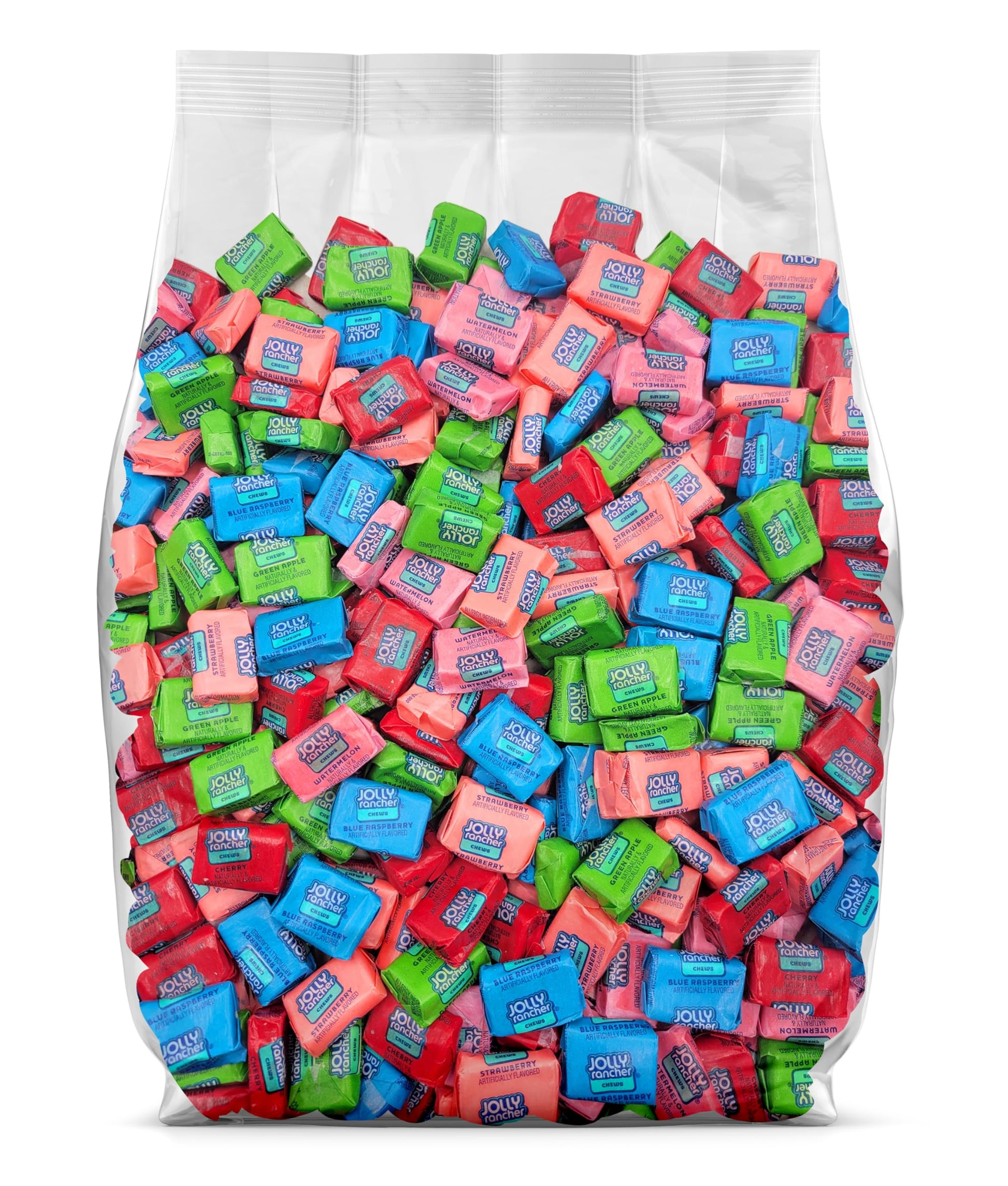 Jolly Rancher Chews Bulk Candy - 95 Individually Wrapped Assorted Fruit Flavored Jolly Ranchers Chews - Bulk Chewy Candy Pack - 