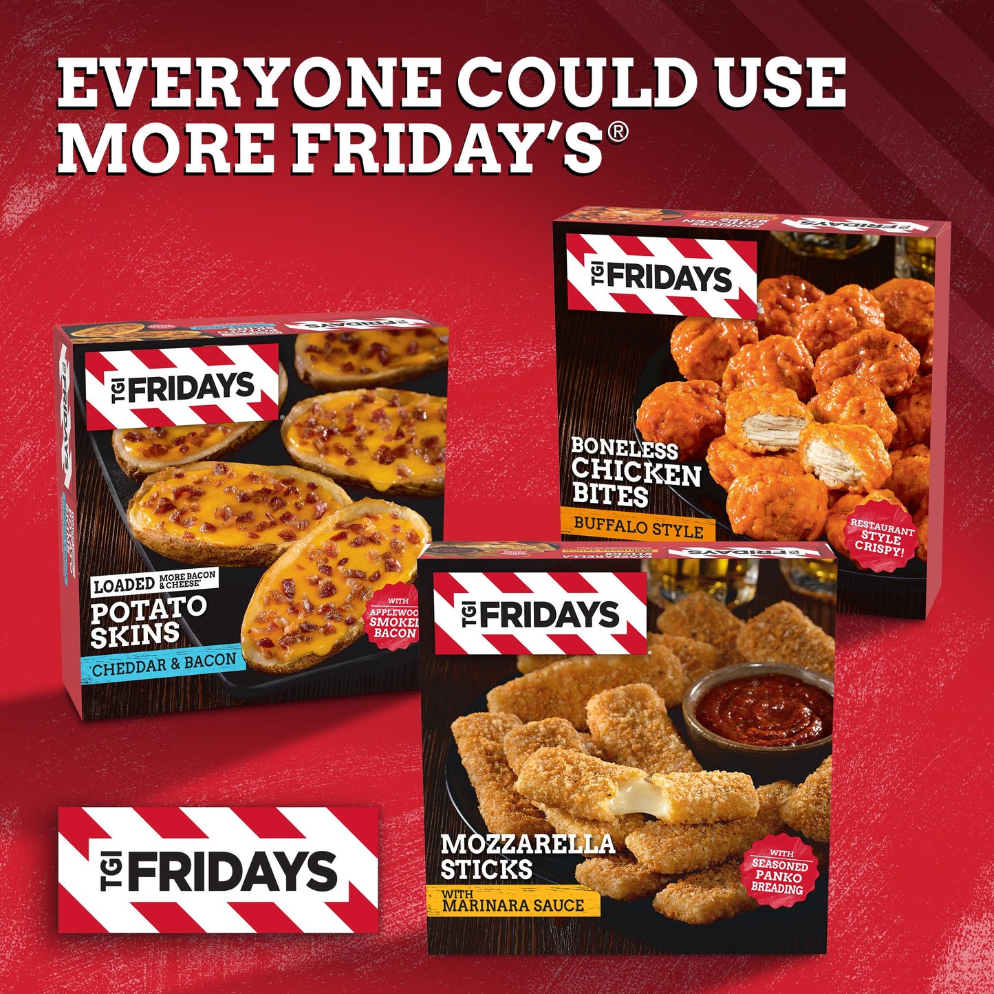 TGI Fridays Mozzarella Sticks Frozen Snacks with Marinara Sauce, 17.4 oz Box