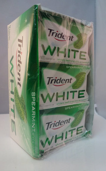 Trident White Spearmint Dual Pack 12 16-Piece Packs(192 Pieces)