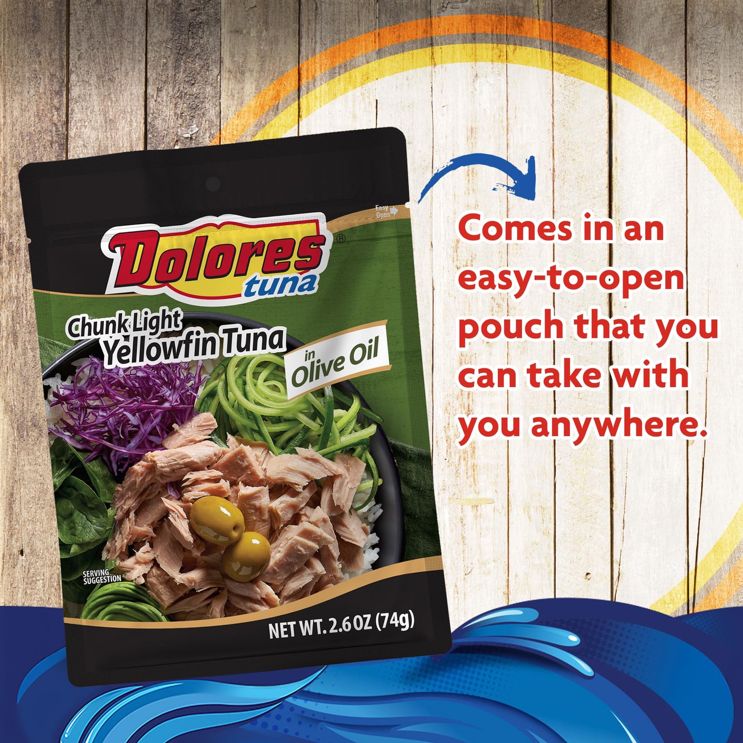 Dolores Chunk Light Yellowfin Tuna In Olive Oil, 2.6 Oz (Pack Of 24)