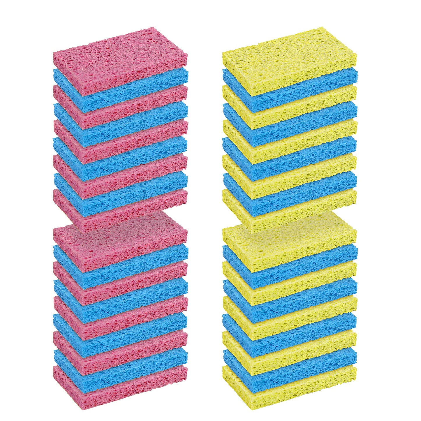 Celox 36 Pack Sponges Kitchen, Durable Natural Sponges For Dishes, Absorbent Cellulose Sponges Bulk For Cleaning Kitchen, Bathro