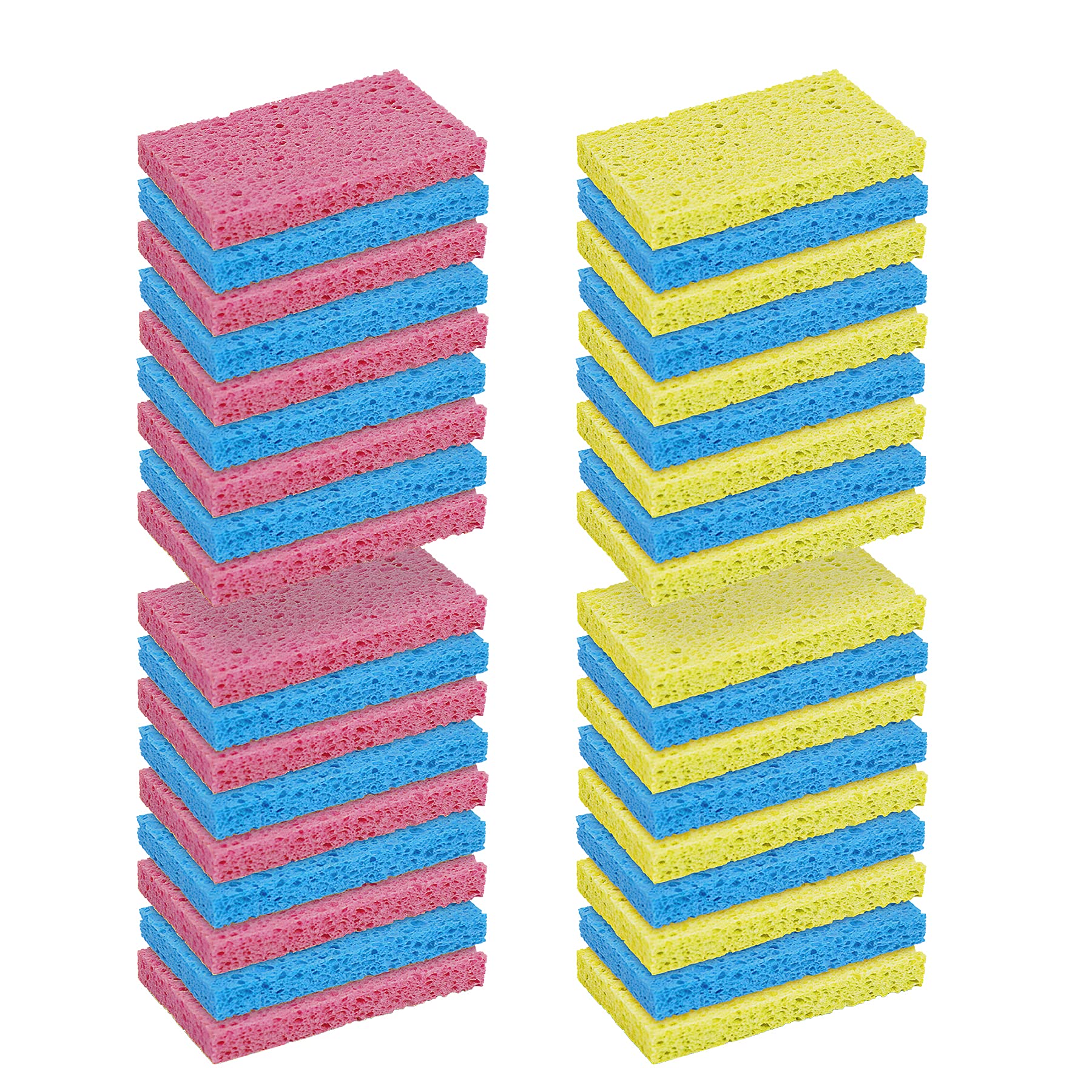 Celox 36 Pack Sponges Kitchen, Durable Natural Sponges For Dishes, Absorbent Cellulose Sponges Bulk For Cleaning Kitchen, Bathro