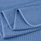 Polyte Microfiber Oversize Quick Dry Lint Free Bath Towel, 60 X 30 In, Set Of 2 (Blue, Waffle Weave)