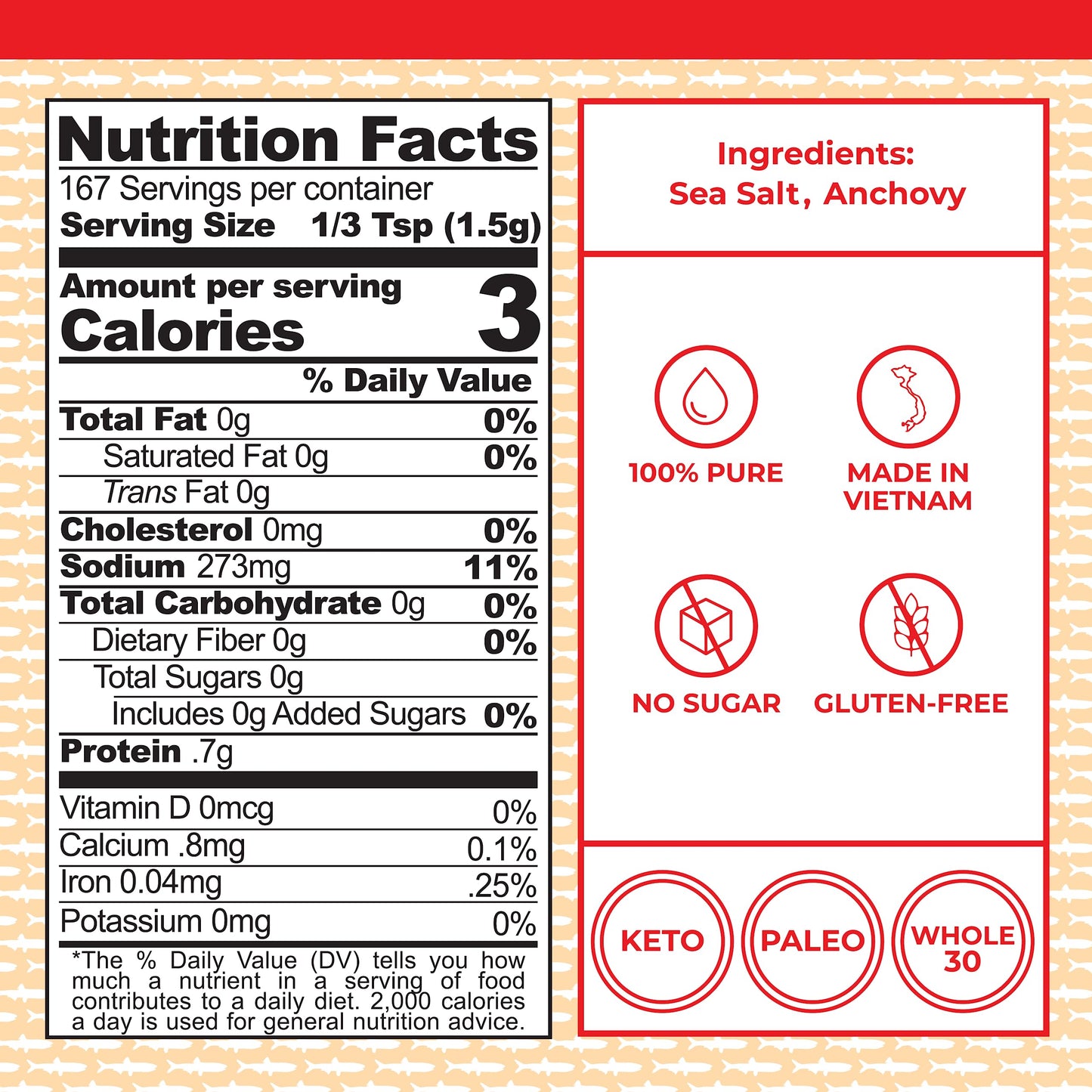 Red Boat Umami Salt | Salt infused with premium fish sauce | All Natural Handcrafted Seasoning | Keto, Paleo, & Whole 30 friendl