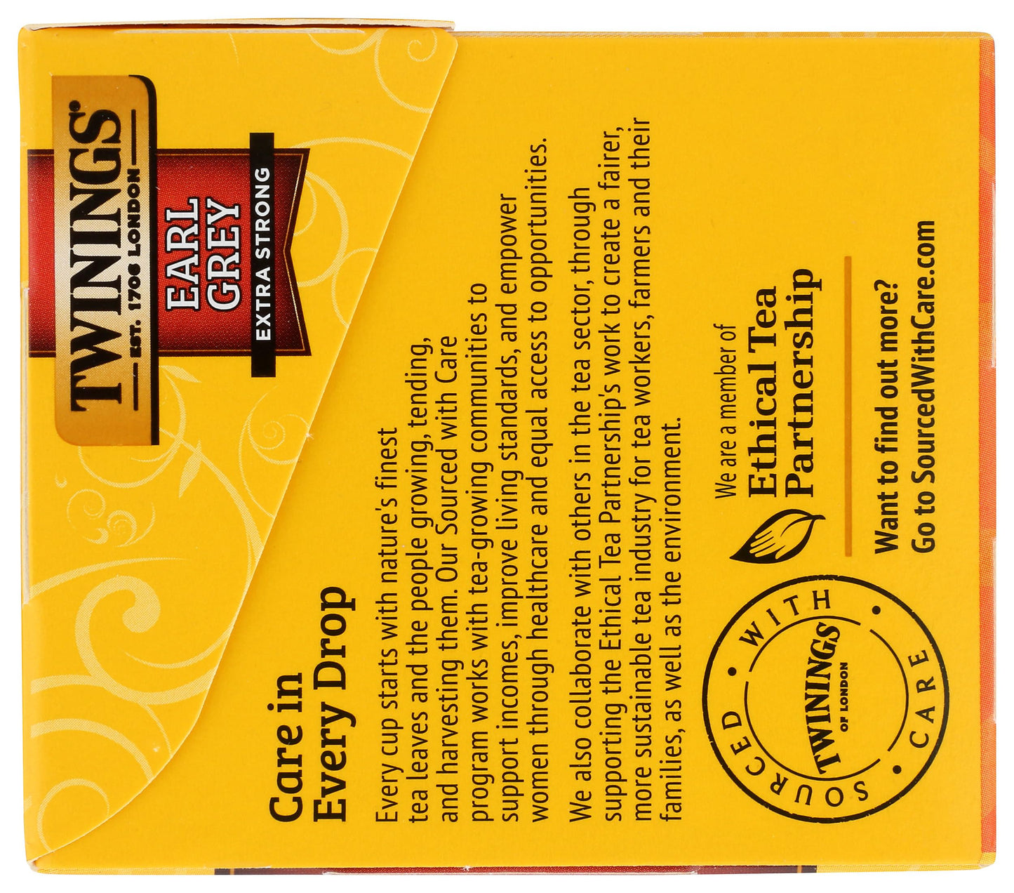 Twinings Of London Extra Bold Earl Grey Black Tea, 20 Count (Pack Of 6)