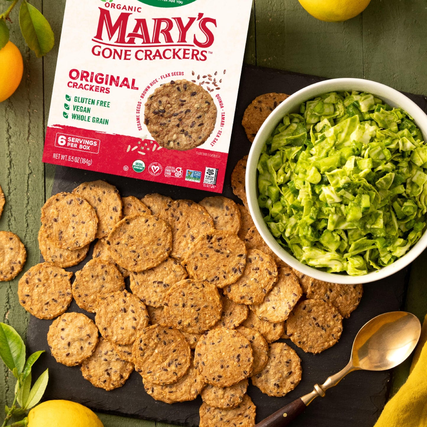Mary s Gone Crackers Organic Original Crackers - Gluten-Free, NON-GMO, Vegan & Whole Grain, 4 Ounce (Pack of 6)