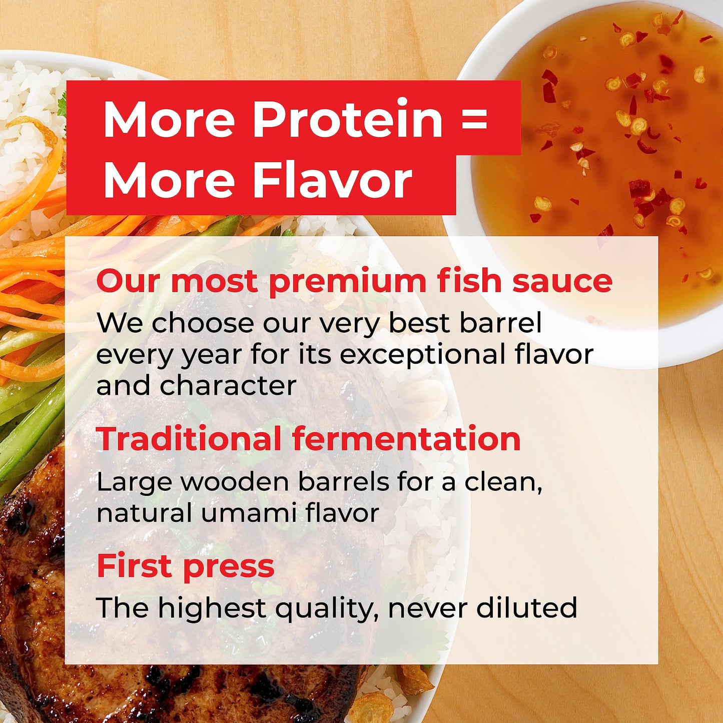 Red Boat Fish Sauce | enhanced 40N fish sauce sustainably made with just two ingredients in Vietnam | Keto  Paleo  & Whole 30 friendly | Gluten and sugar free with no preservatives | 25fl oz. plastic PET bottle