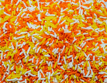 Sprinkle Me This Harvest Candy Corn Cake Pop Sprinkles - 12 Oz, Orange White Yellow Edible Confetti Toppers