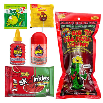 Tiktok Chamoy Pickle Kit with Candy, Includes Skwinkles Salsagheti, Lucas Gusano, & Much More by Ma Lit Candy (1 Big Tex Chamoy 