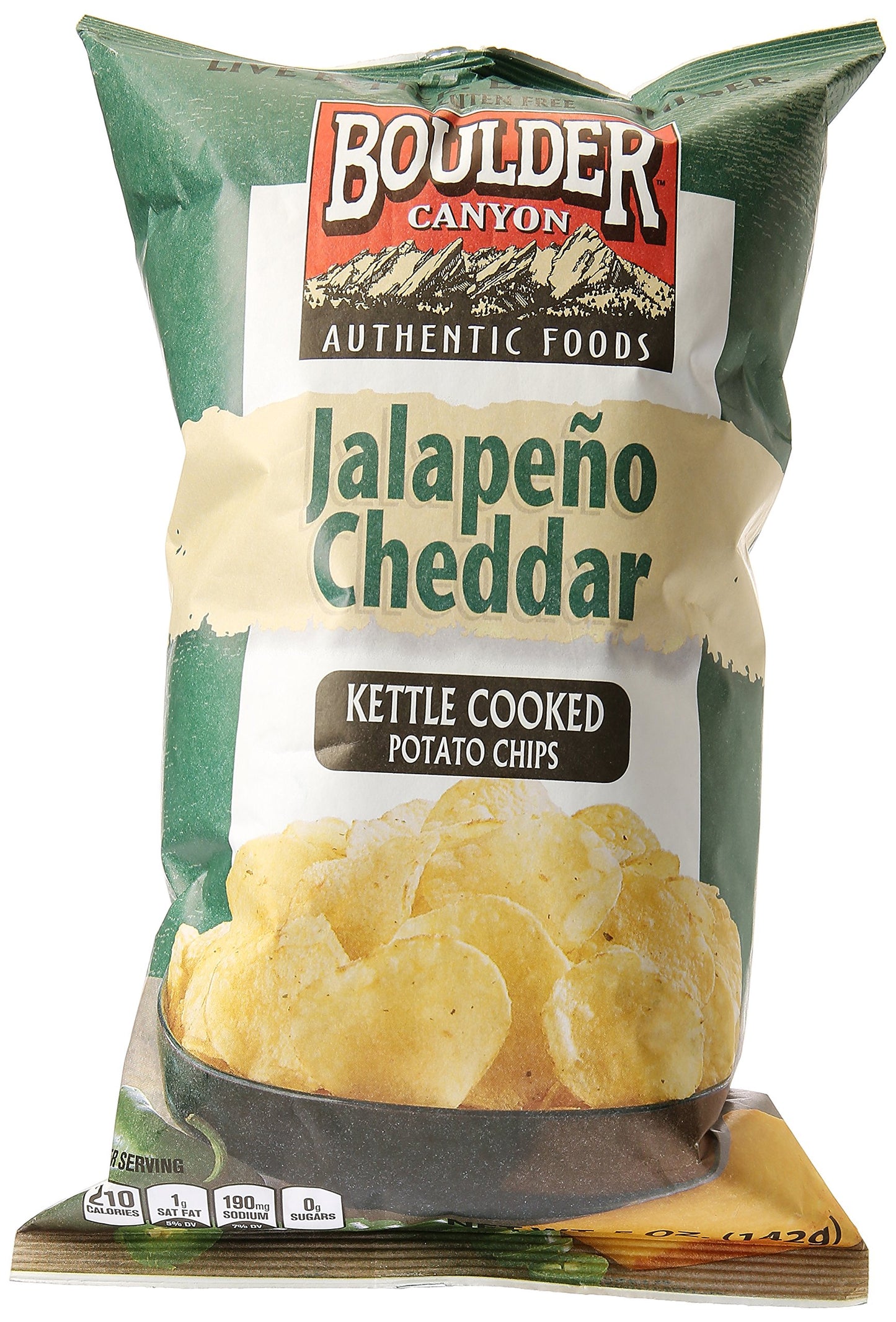 Boulder Canyon Jalapeno Cheddar Kettle Cooked Potato Chips, 5 Oz
