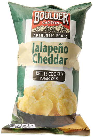 Boulder Canyon Jalapeno Cheddar Kettle Cooked Potato Chips, 5 Oz