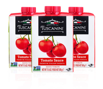 Tuscanini Italian Tomato Sauce, Premium Italian Passata, 17.6Oz (3 Pack) Resealable, Product Of Italy