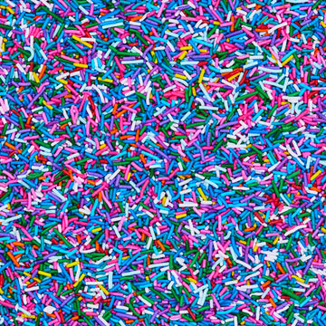 Fancy Sprinkles Deluxe Rainbow Crunchy Jimmies, Real Sugar, For Ice Cream, Cookies, Cakes, Cupcakes, Dessert Decorating, Bold, M