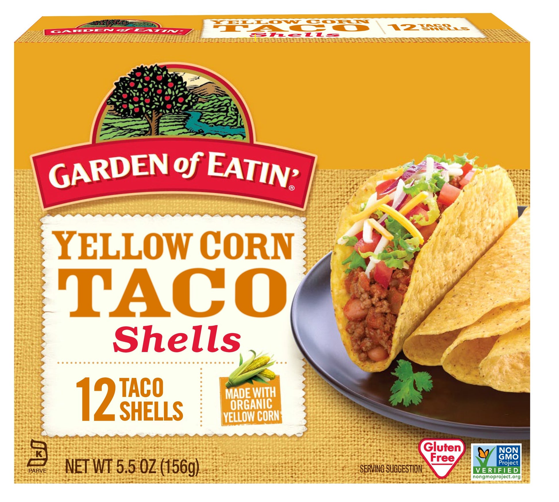 Garden of Eatin' Yellow Corn Taco Shells, 12 Count (Pack of 12)