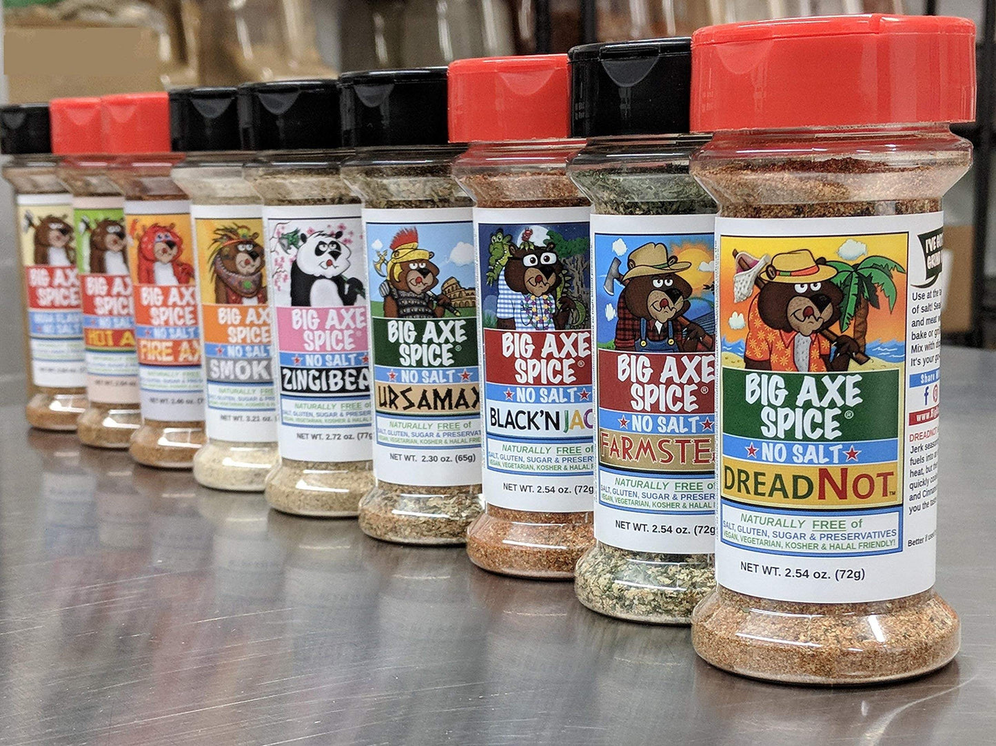Big Axe Spice ORIGINAL MEGA FLAVOR Salt-Free 18 Herbs and Spices All-Purpose Seasoning, Gluten Free, Sugar Free, Preservative Fr