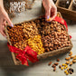 Nut Cravings Gourmet Nut Gift Basket - 2.5 lbs Seagrass Tray with Ribbon - 8 Assortments for Thanksgiving and Christmas