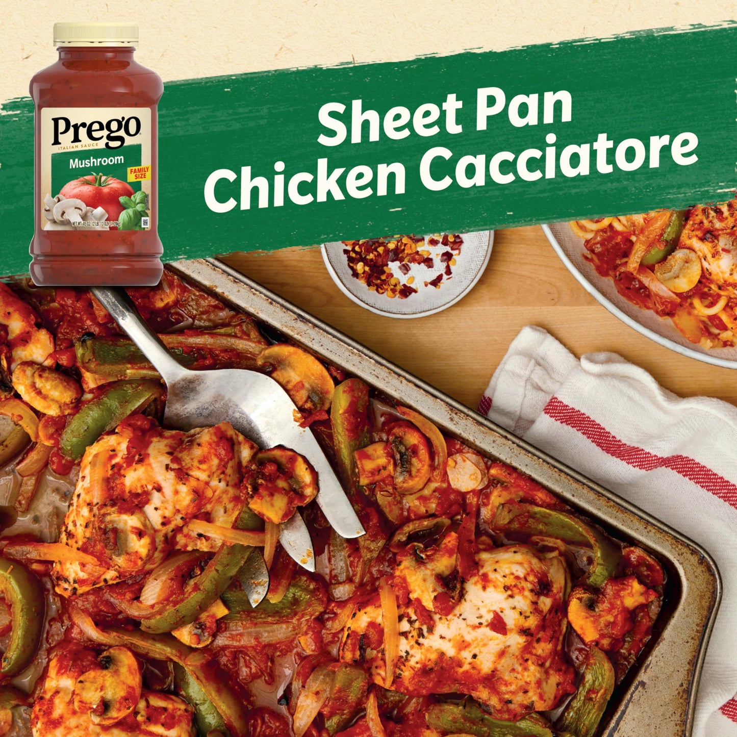 Prego Mushroom Pasta Sauce, 45 Oz Jar