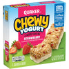 Quaker Yogurt Chewy Granola Bar, Strawberry, 5 Bars , net weight 6.1 ounce (Pack of 6) (Packaging may vary)