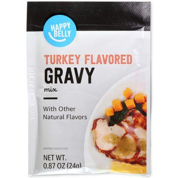 large online retailer Brand - Happy Belly Turkey Flavored Gravy Mix  0.87 ounce each  12 Count (Pack of 1)
