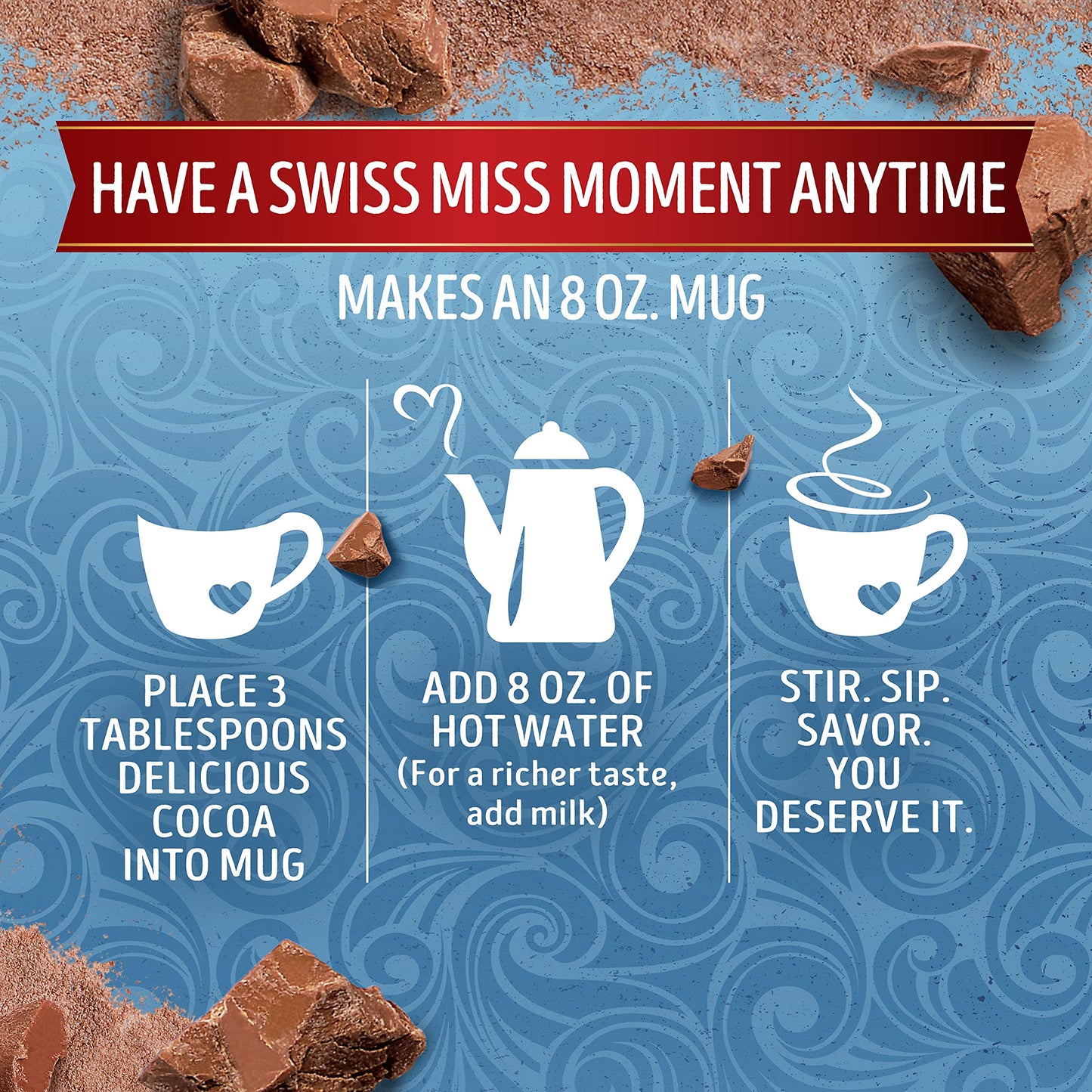 Swiss Miss Milk Chocolate Flavored Hot Cocoa Mix, 22.23 Oz Canister