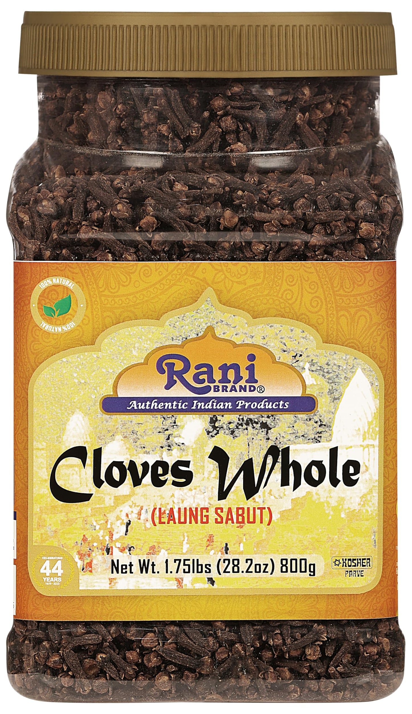 Rani Cloves Whole (Laung) 28Oz (800G) Great For Food, Tea, Pomander Balls And Potpourri, Hand Selected, Spice, Bulk Pet Jar ~ Al