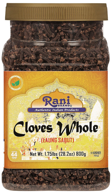 Rani Cloves Whole (Laung) 28Oz (800G) Great For Food, Tea, Pomander Balls And Potpourri, Hand Selected, Spice, Bulk Pet Jar ~ Al