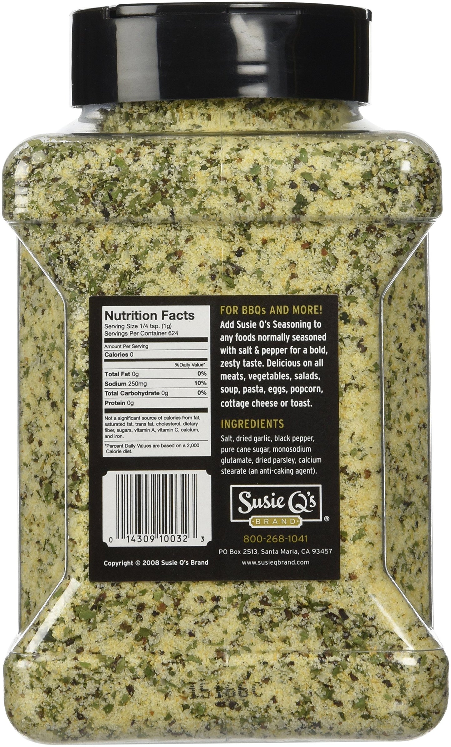 Susie Q's Original Santa Maria Style Seasoning, 22 Ounce - Flavorful All-Purpose Spice Blend for Grilling and Cooking